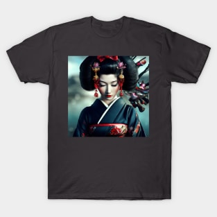 Japanese Geisha painting T-Shirt